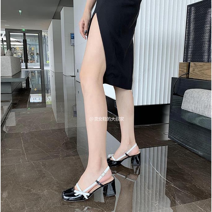 Giày sandal cao gót đế dày phong cách cổ tích mùa hè 2021 dành cho nữ