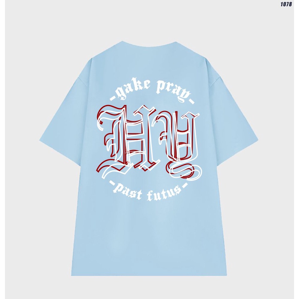 Áo phông tay lỡ form rộng nam nữ unisex HY Gake Prag 1078