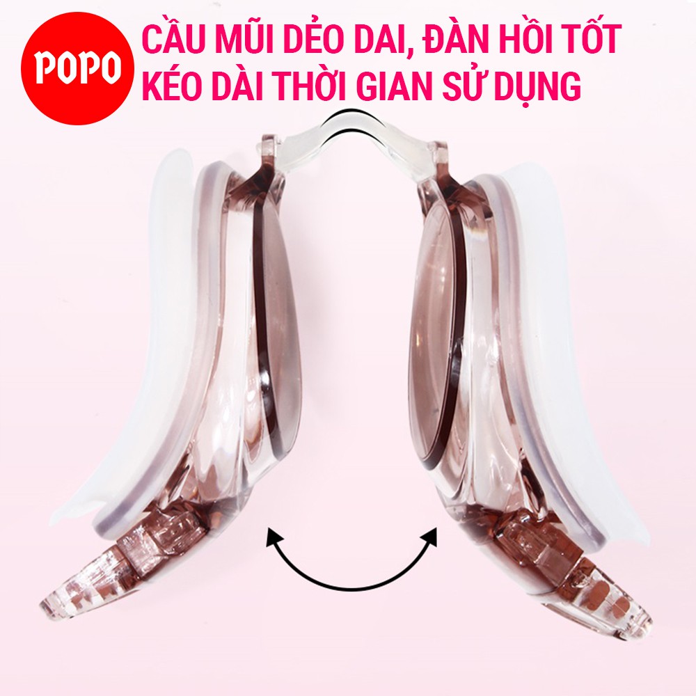 Kính bơi cận có độ cận thị 1,5 đến 8.0 độ POPO 5100XANH kính bơi người lớn nam nữ trẻ em trên 6 tuổi, chống UV