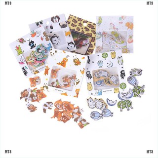 Set 70 Miếng Dán Hình Động Vật Nhỏ Xinh Trang Trí Sổ Tay / Nhật Ký / album Ảnh DIY