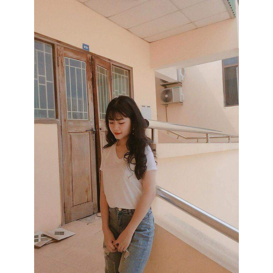 ÁO PULL CỘC TAY CỔ TIM XUẤT