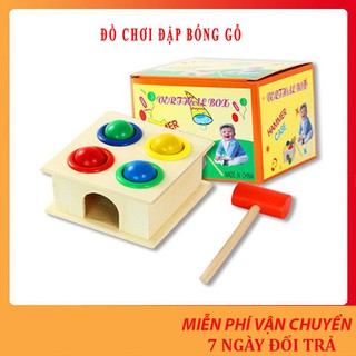 Đồ chơi đập bóng gỗ nhiều màu sắc vui nhộn cho bé