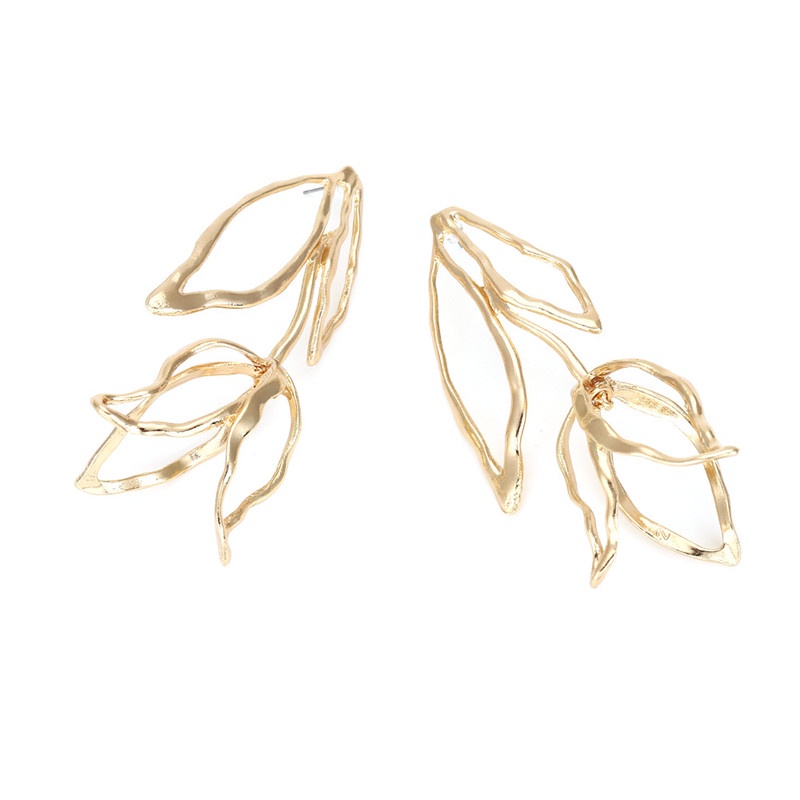 1 Đôi Bông Tai Dáng Dài Hình Hoa 8.8x4.2cm Thiết Kế Đơn Giản Thời Trang Cao Cấp