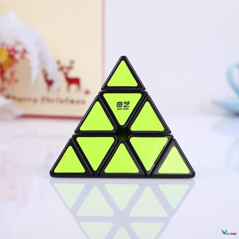 Đồ Chơi Rubik tam giác Qiyi Pyraminx Sticker - Rubik Giúp Phát Triển Trí Não Hộp Vàng  -dc4516