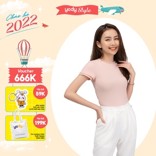 Áo thun nữ body YODY cổ tròn tay bèo - TSN3802