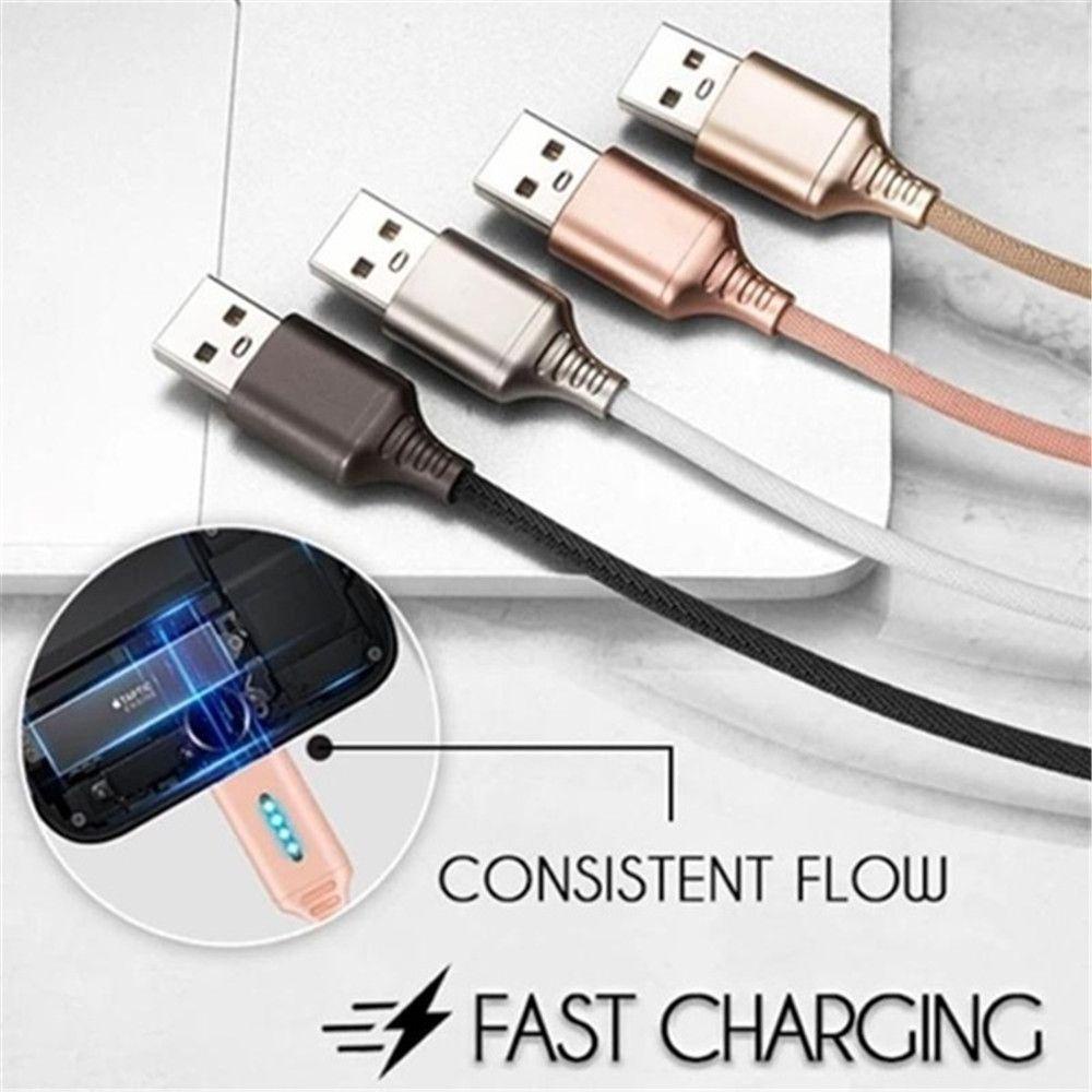 MYRONGVN Dây Cáp Truyền Dữ Liệu 2A Tự Động Ngắt Kết Nối Bằng Nylon Mới