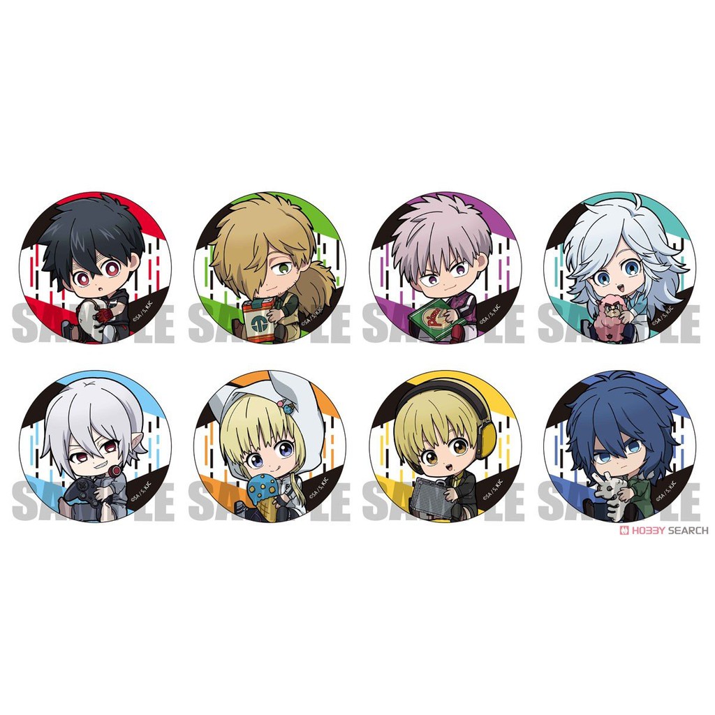 Combo 8 huy hiệu cài áo IN HÌNH Kemono Jihen Văn phòng thám tử quái vật ver ngồi anime chibi dễ thương tiện lợi