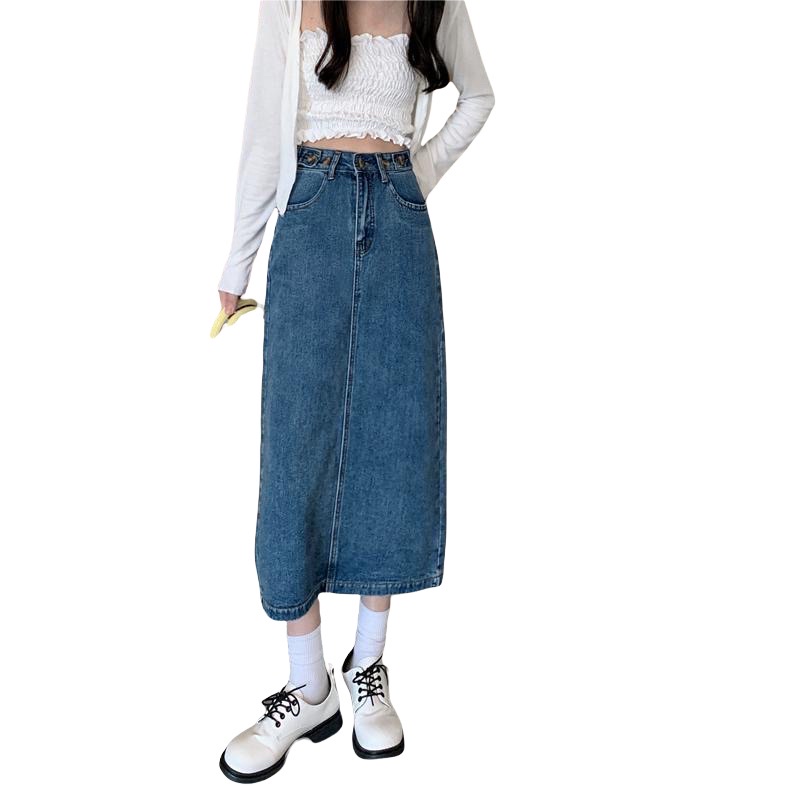 Chân váy Jeans dáng dài full size