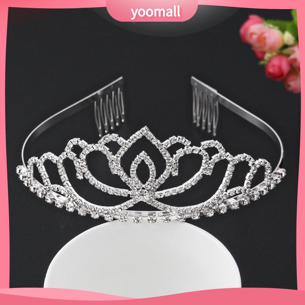 Cài Tóc Hình Vương Miện Đính Đá Lấp Lánh