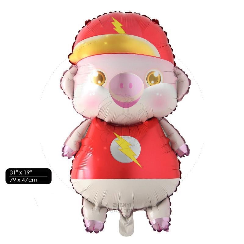Bóng Hình Heo Siêu Nhân Đỏ Siêu Đẹp Cho Sinh Nhật Bé