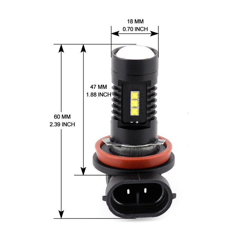 【READY STOCK IN CHINA】200W LED car underbody light H11/H8 foot with fog light