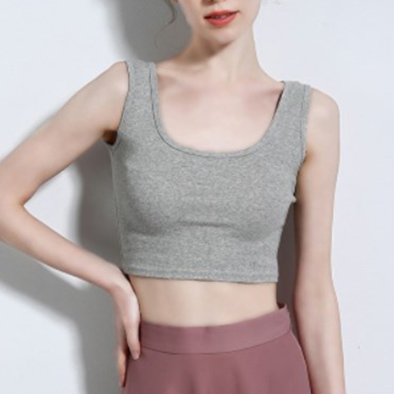Áo Croptop Sát Nách Màu Sắc Đơn Giản Cho Nữ