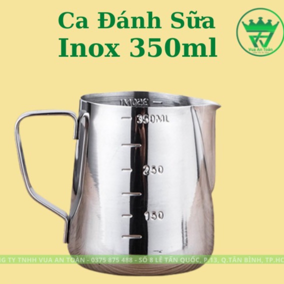 Ca Đánh Sữa Inox 350ml Có Chia Vạch
