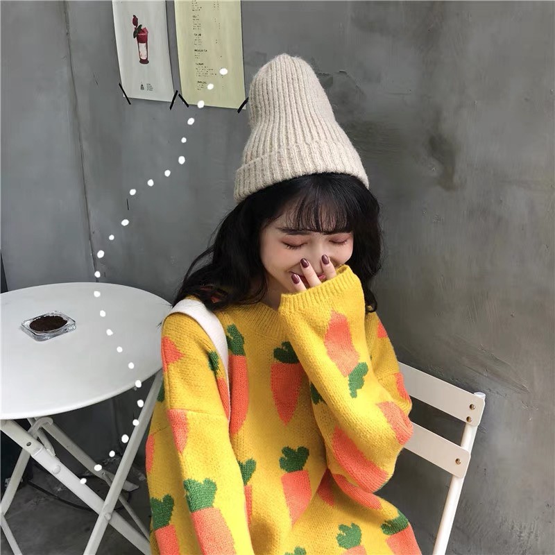 ÁO LEN FORM RỘNG ULZZANG QUẢNG CHẨU ORDER MÃ 4786