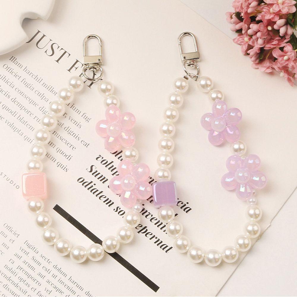 DARNELL Móc Khóa Hình Túi May Mắn Bằng Nhựa Resin Đính Hoa Trang Trí Ba Lô