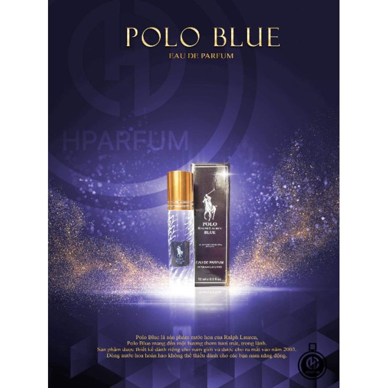 Nước hoa Hparfum Polo Ralph Lauren Blue Tinh dầu thơm dạng lăn mini 12ml