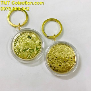 Móc Khóa xu Kỳ Lân Vàng, trang trí chìa khóa, tăng tính thẩm mỹ, mang lại may mắn -TMT Collection - SP000412