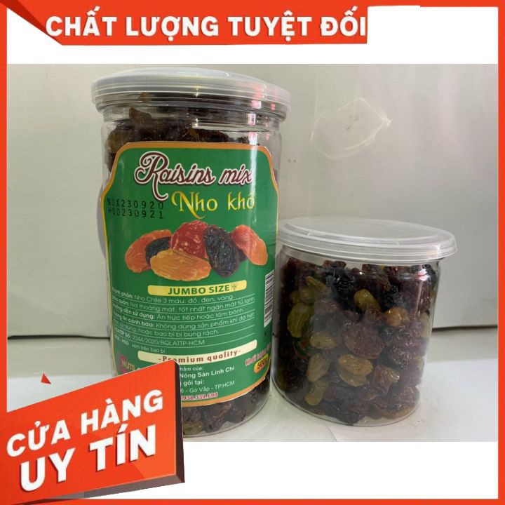 500g Nho khô Chi Lê Không hạt