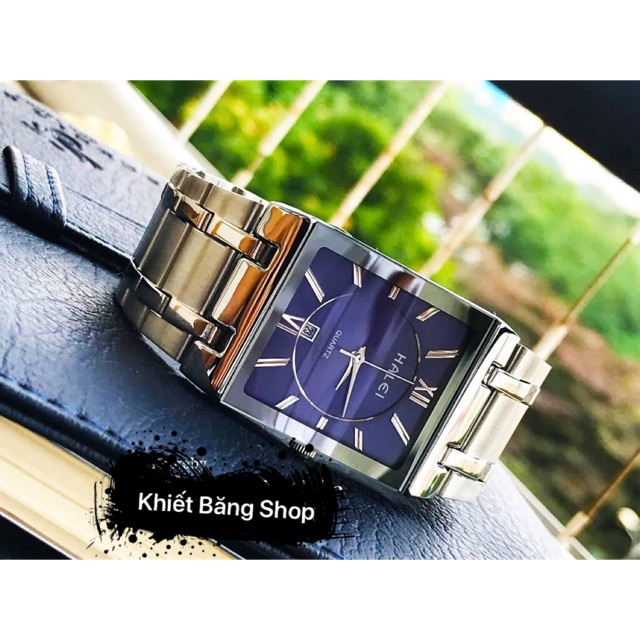 Đồng hồ nam mặt vuông chính hãng Halei