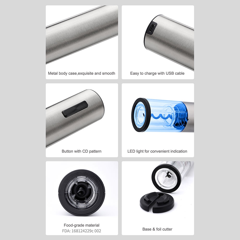 Uareliffe 4 In 1 Electric Wine Opener Set