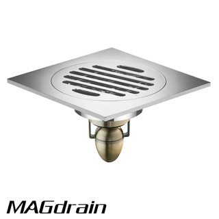 Phễu thoát sàn chống nước trào ngược do thủy triều, triều cường, ngăn mùi hôi 120x120 (Mạ Chrome bóng) - Model C21Q6-G