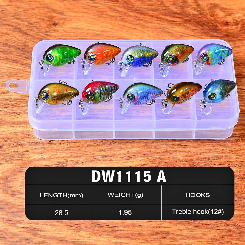 13 Hộp Crankbait Popper Mồi cứng bằng nhựa với Lưỡi câu sắc bén Giải quyết Bionic Mồi 3D Mắt chống ăn mòn Bơi lội Wobblers Thả mồi câu cá biển kháng mồi