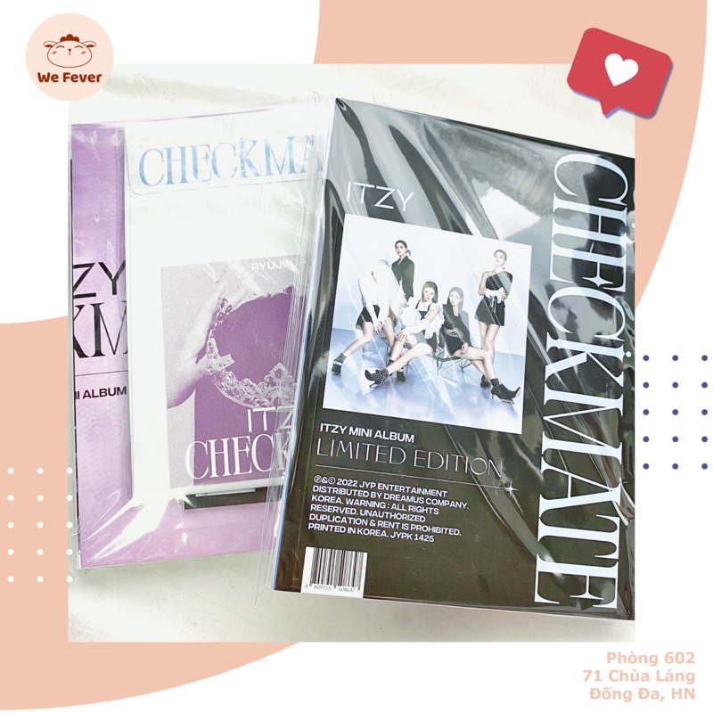 Bộ đồ chơi bộ bo góc CHECKMATE (phiên bản giới hạn) | ITZY | Chính hãng, có sẵn, có set postcard, sản xuất tại Hàn Quốc