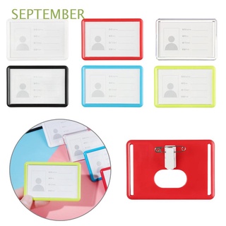 1 Vỏ Đựng Thẻ Và Bảng Tên Kèm Kẹp Tiện Dụng Cho Học Sinh / Nhân Viên Văn Phòng Ốp