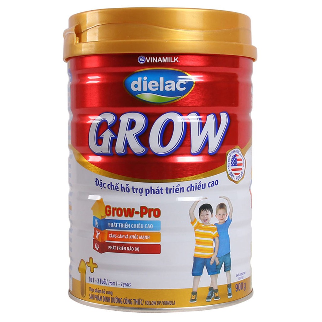 [CHÍNH HÃNG] Sữa Bột Vinamilk Dielac Grow 1+ Hộp 900g