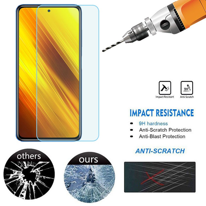 Set 2 Kính Cường Lực Cho Xiaomi Mi Poco F3 Poco X3 Pro Pooc M3 Poco X3 Nfc Poco F2 (k30 Pro) Pocophone F1 10t 9t Redmi Note 10 9s 9 8 8t 7 Pro Max Redmi K40 9 9t 9a 9 8a 10x