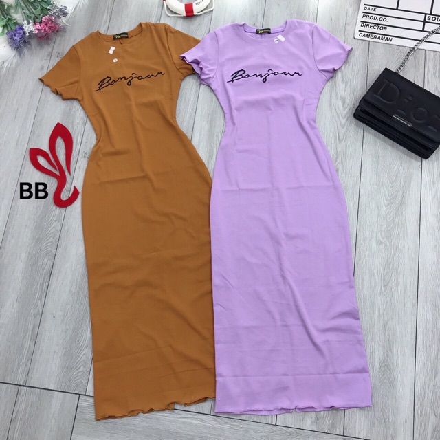 ĐẦM THUN ÔM BODY CÓ TAY VIỀN LAI MỚI CỰC XINH NHA