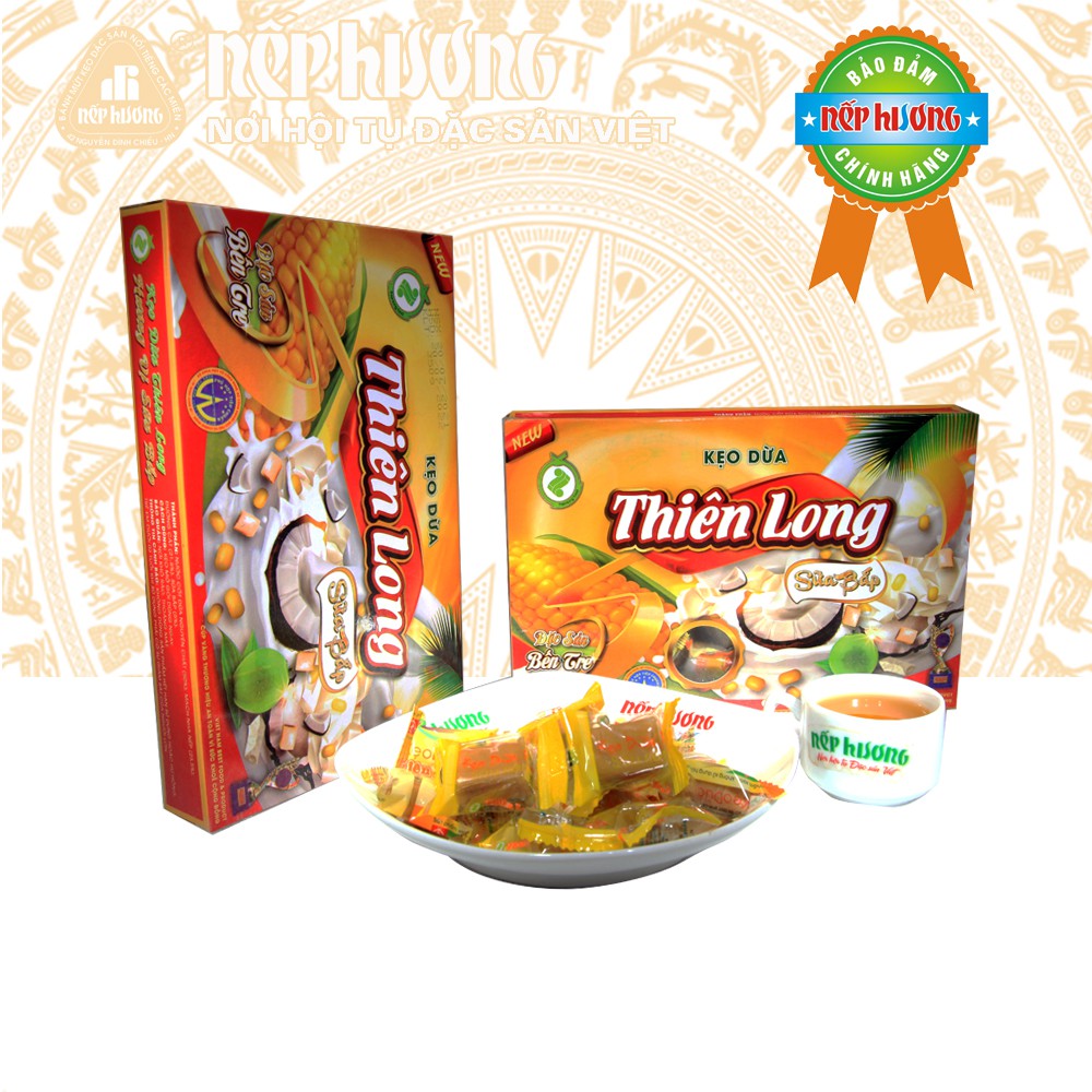 Kẹo dừa sữa bắp - Thiên Long – 350 g - đặc sản Bến Tre