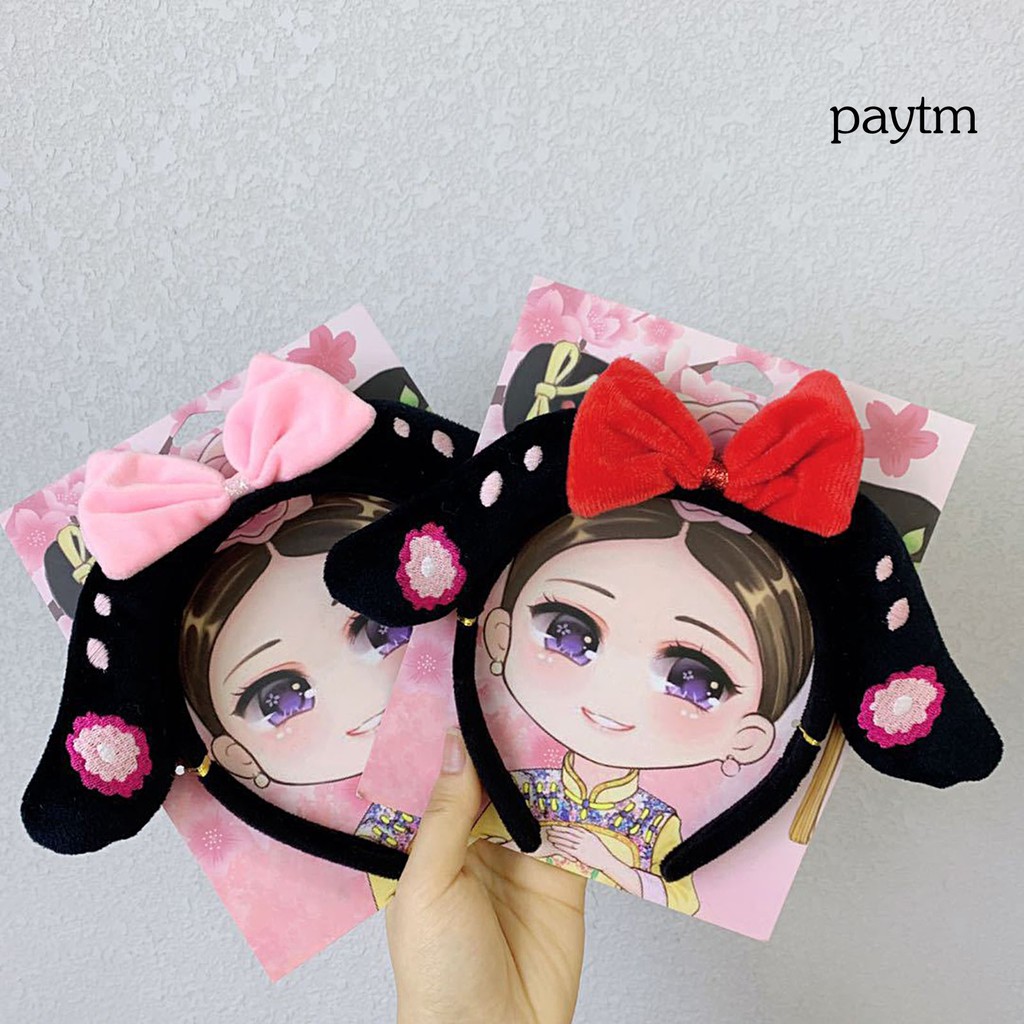 Băng Đô Cài Tóc Đính Hoa Tua Rua Hóa Trang Công Chúa Trung Hoa Cổ Điển Cho Bé Gái