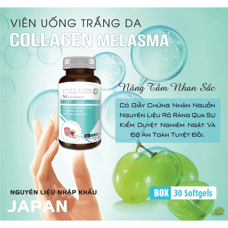 [MUA 3 TẶNG 1] VIÊN UỐNG TRẮNG DA COLLAGEN MELASSMA | BigBuy360 - bigbuy360.vn