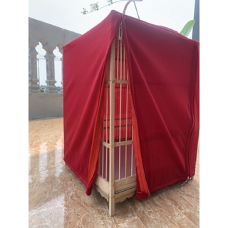 Áo Lồng ép mộc màu đỏ hai khoá Áo chùm lồng ép mộc rộng 31cm giá rẻ