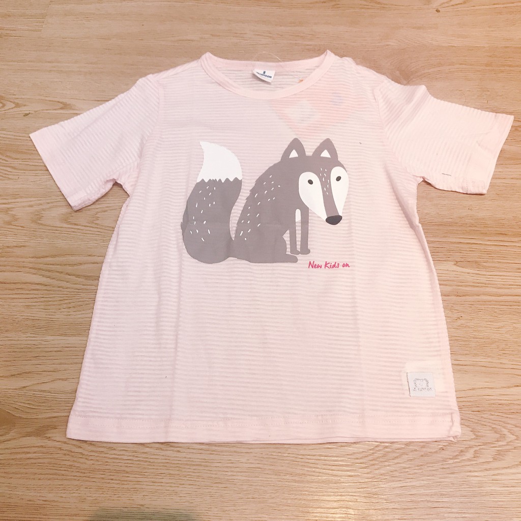 Áo xuất Hàn cotton xước in hình cáo JS. HA0978