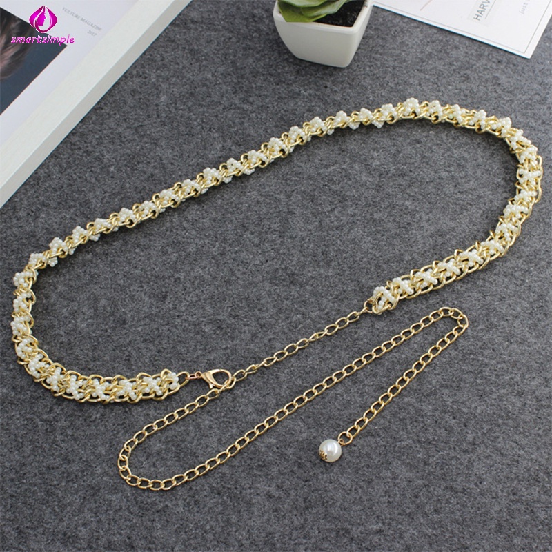 Thắt Lưng Đính Hoa Ngọc Trai Thanh Lịch Dành Cho Bạn Nữ