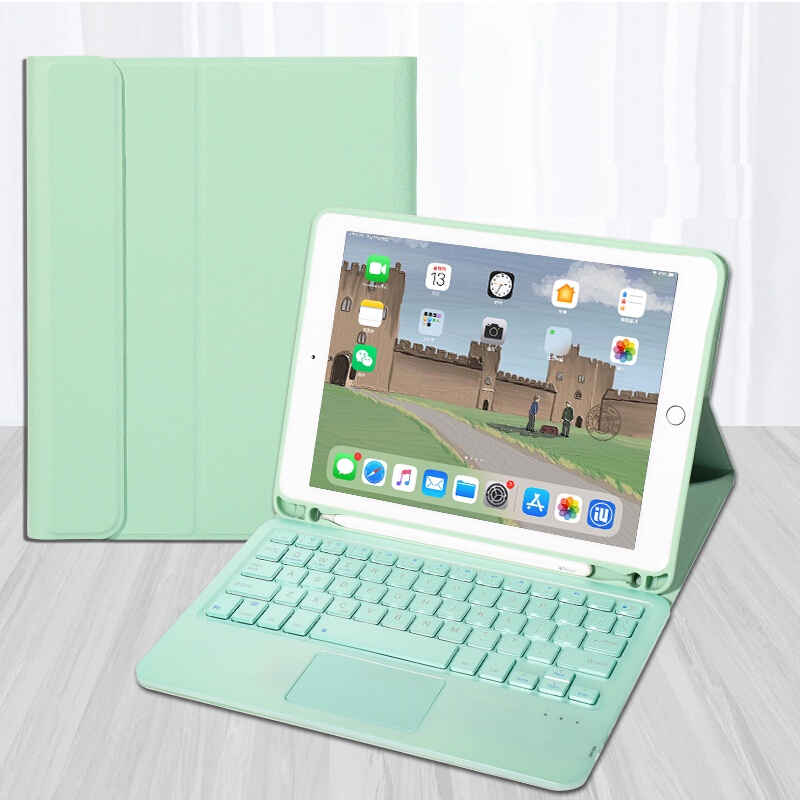 Bao da máy tính bảng có bàn phím bluetooth thích hợp cho Ipad Pro 11 2021 10.2 8th 7th Gen 9.7 5th 6th Air 4 3 2 1