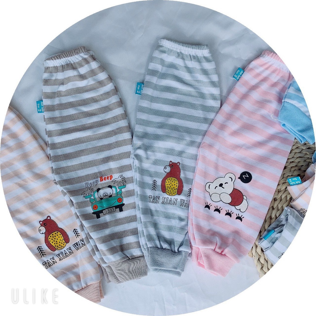 Quần dài thu đông cho bé, quần chục cotton nỉ bé trai bé gái