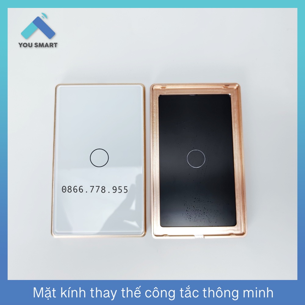 Mặt kính Vuông/Chữ Nhật THAY THẾ cho công tắc thông minh Tuya 1-2-3-4 bấm