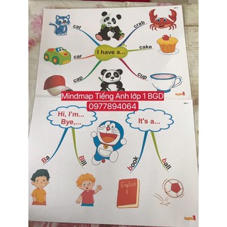 MINDMAP TIẾNG ANH LỚP 1-2-3-4-5💯Thẻ A3 ép plastics bền đẹp❤️Giáo cụ đồ dùng dạy học cần thiết dạy Tiếng Anh hiệu quả✏️