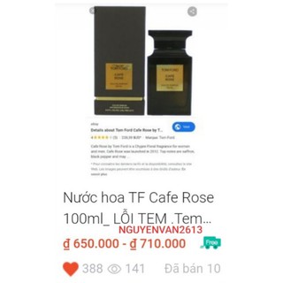 NƯỚC HOA TF CAFE 100ML TESTER/FULL. AUTH.