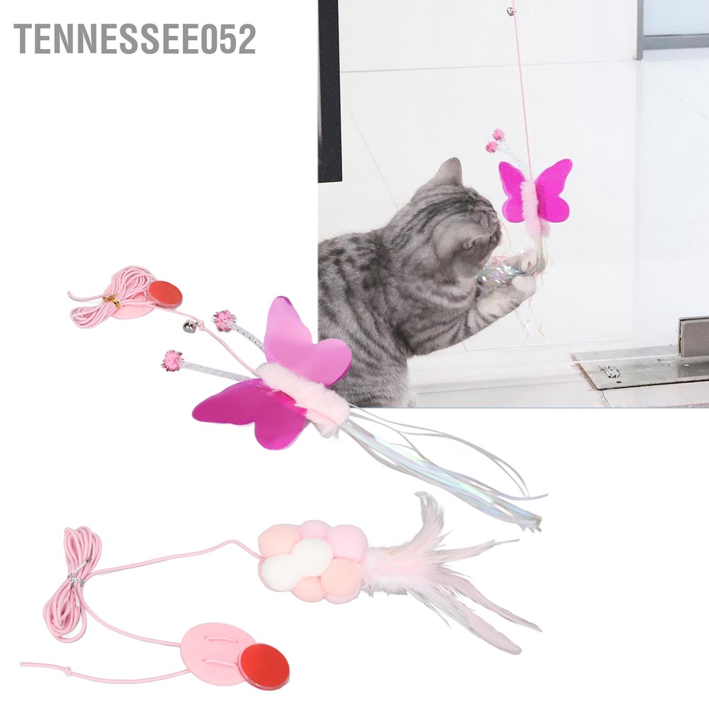 Tennessee052 Đồ chơi tương tác cho mèo Có thể thu vào dây co giãn có điều chỉnh Treo đồ dành vật nuôi Mèo