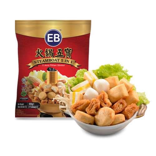 Steamboat 5in1 EB chính hãng nhập khẩu Malaysia- Viên thả lẩu cao cấp 500g. .