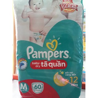 Bỉm Pampers tã quần M 60 miếng dành cho trẻ từ 7 - 12kg