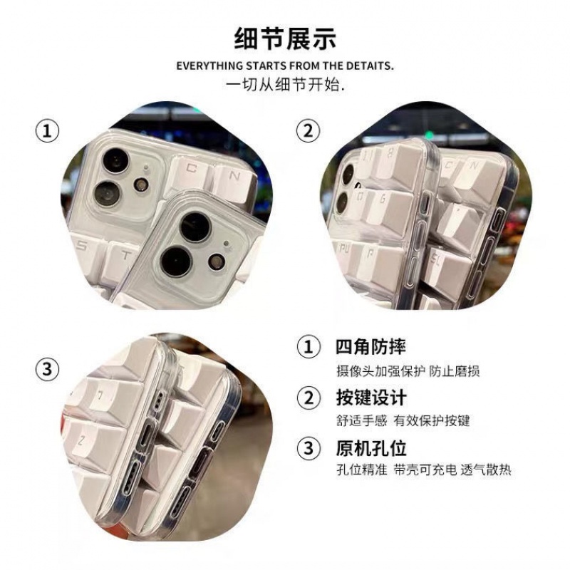 Ốp Điện Thoại Họa Tiết Bàn Phím Đơn Giản Cho iPhone 13 12 11 Pro Max X XS XR XS Max