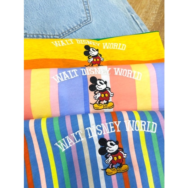 ÁO THUN SỌC LỬNG THÊU MICKEY