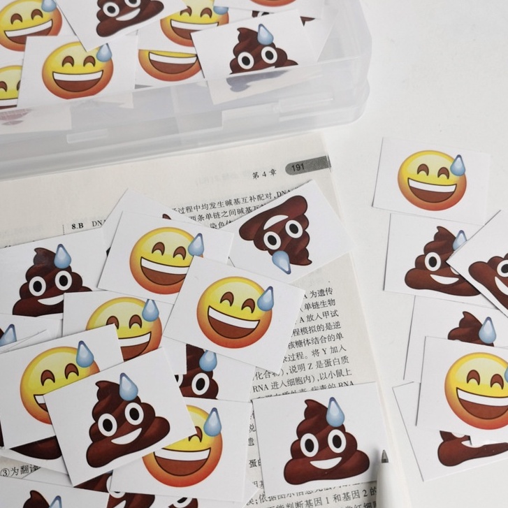 Set 20 Sticker Mini Giấy Dán Trang Trí Bế Nhãn Shiba Emoji Vui Nhộn
