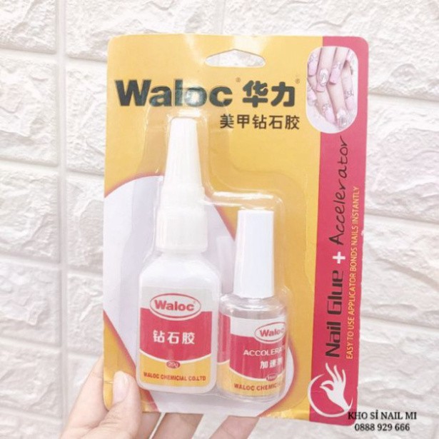 Keo dán móng Waloc chính hãng hàng loại 1 - keo bê tông đa năng chuyên dụng cho dân làm móng P5