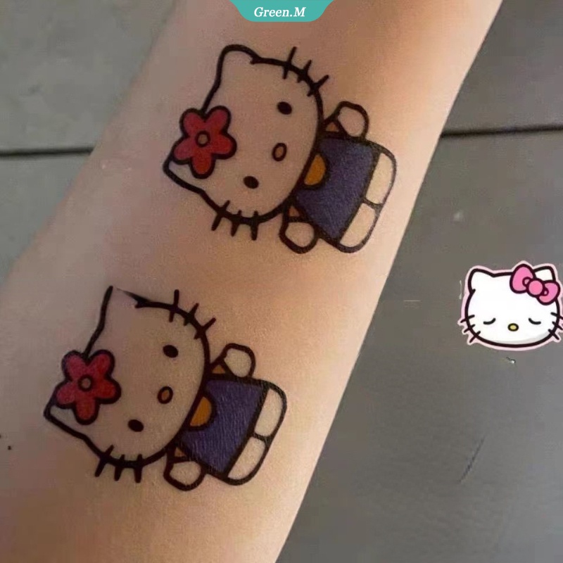 Bộ 30 Hình Xăm Dán Hello Kitty Kuromi My Melody Sanrio Đáng Yêu Chống Thấm Nước Và Bền